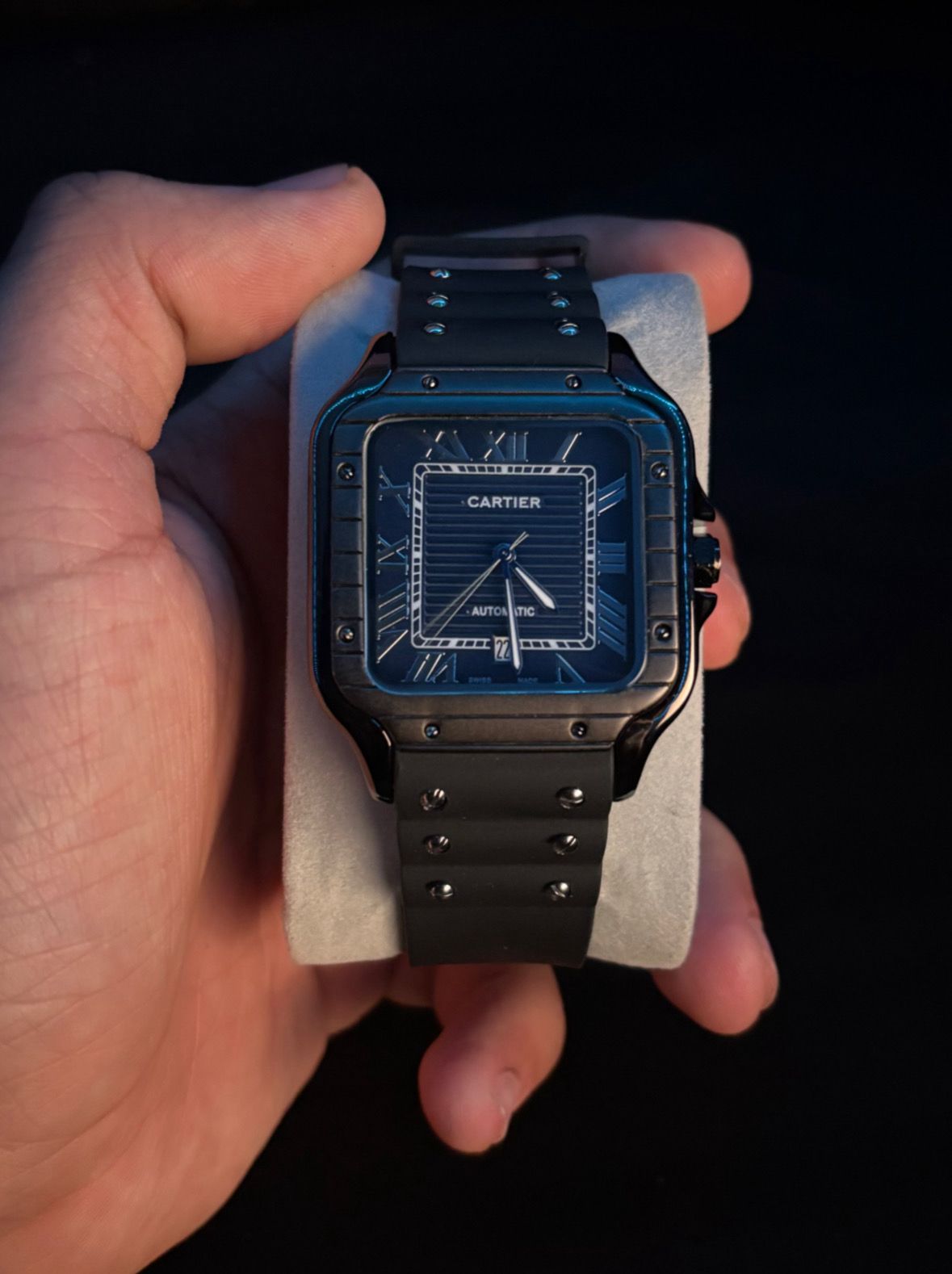 cartier santos silicone strap